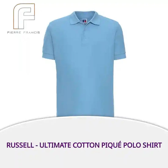 Russell - Ultimate Cotton Piqu&eacute; Polo Shirt by@Outfy