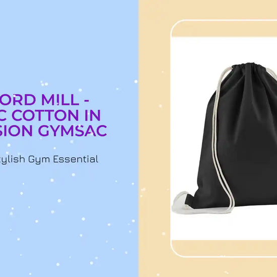 Westford Mill - Organic Cotton In Conversion Gymsac - W160 BLK ONE