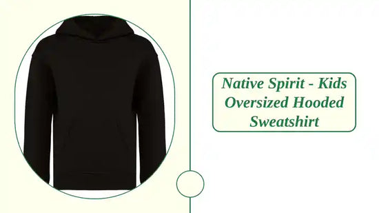 Native Spirit - Kids Oversized Hooded Sweatshirt by@Outfy