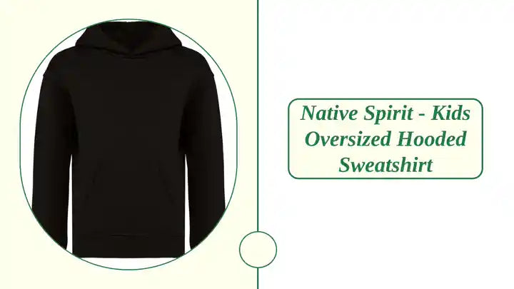 Native Spirit - Kids Oversized Hooded Sweatshirt by@Outfy