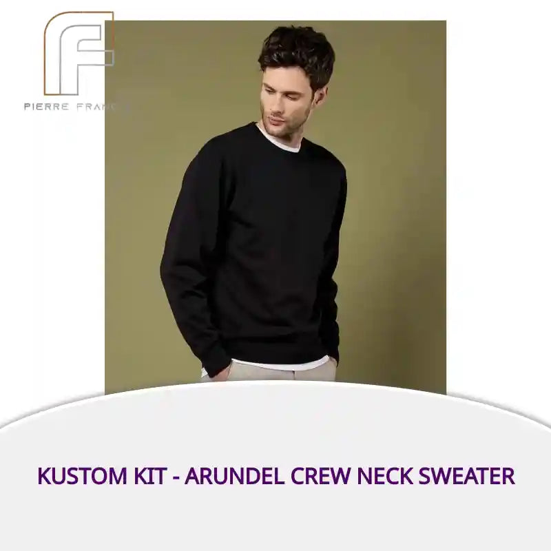 Kustom Kit - Arundel Crew Neck Sweater - K253 BLK XS