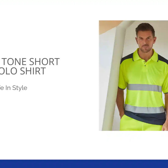 Yoko - Two Tone Short Sleeve Polo Shirt - YK017 YL/NV S