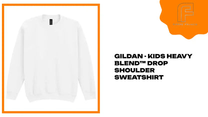 Gildan - Kids Heavy Blend&trade; Drop Shoulder Sweatshirt by@Outfy