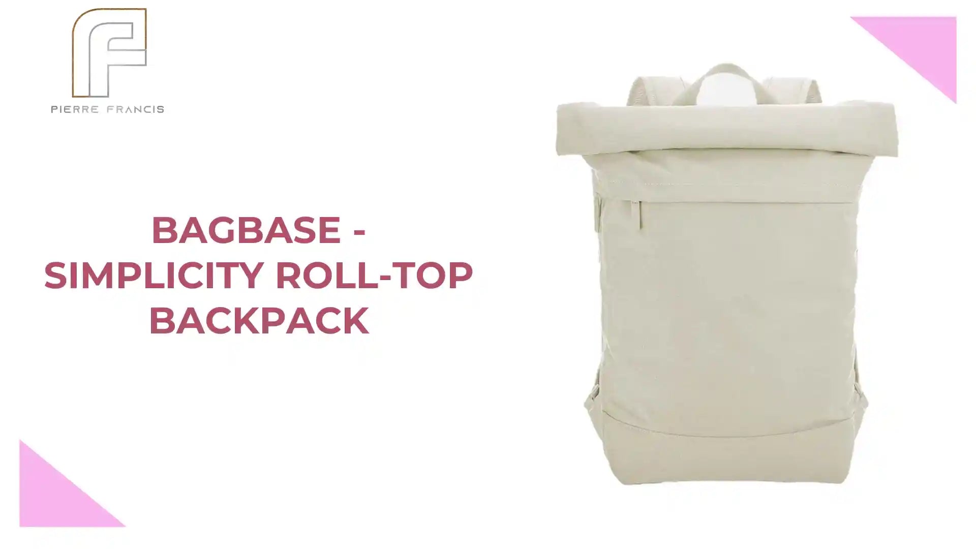 BagBase - Simplicity Roll-Top Backpack by@Outfy