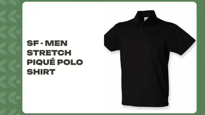 SF - Men Stretch Piqu&eacute; Polo Shirt by@Outfy