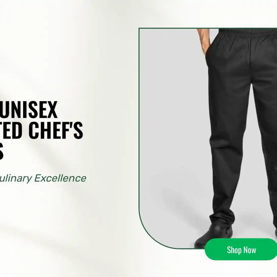 Dennys - Unisex Elasticated Chef's Trousers - DE020 BLK XXS