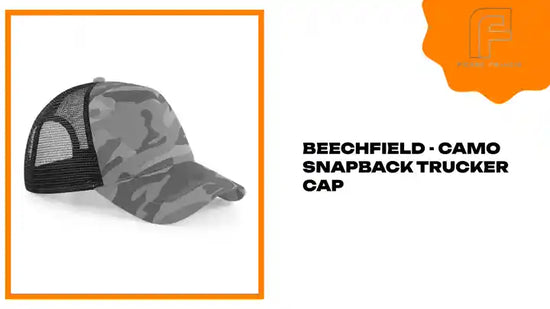 Beechfield - Camo Snapback Trucker Cap by@Outfy