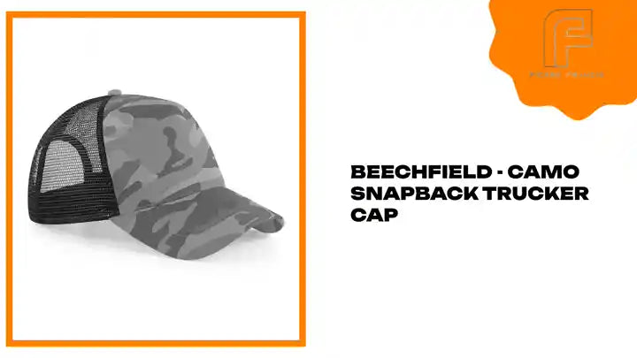 Beechfield - Camo Snapback Trucker Cap by@Outfy