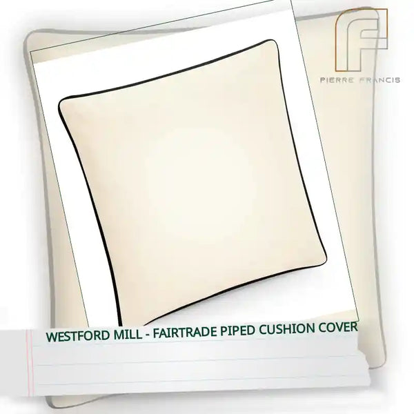 Westford Mill - Fairtrade Piped Cushion Cover by@Outfy