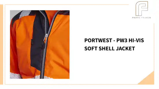 Portwest - PW3 Hi-Vis Soft Shell Jacket by@Outfy