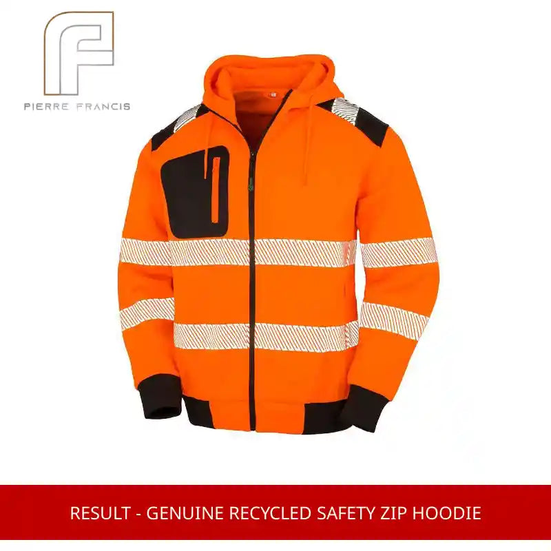Result - Genuine Recycled Safety Zip Hoodie by@Outfy