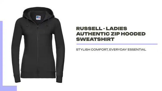 Russell - Ladies Authentic Zip Hooded Sweatshirt by@Outfy