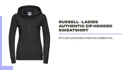 Russell - Ladies Authentic Zip Hooded Sweatshirt by@Outfy