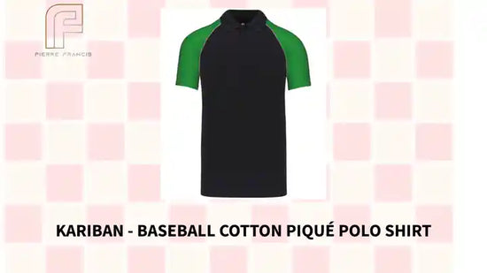 Kariban - Baseball Cotton Piqu&eacute; Polo Shirt by@Outfy