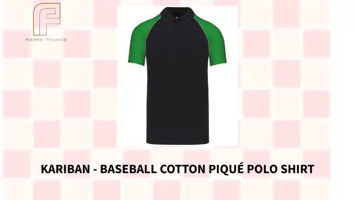 Kariban - Baseball Cotton Piqu&eacute; Polo Shirt by@Outfy