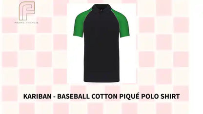 Kariban - Baseball Cotton Piqu&eacute; Polo Shirt by@Outfy