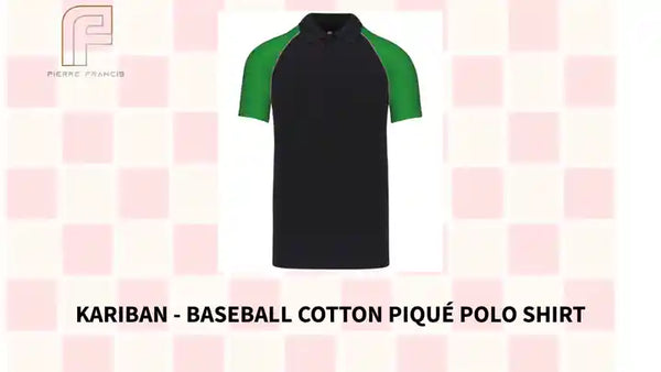 Kariban - Baseball Cotton Piqu&eacute; Polo Shirt by@Outfy