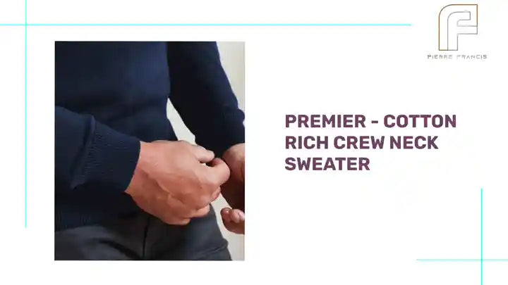 Premier - Cotton Rich Crew Neck Sweater by@Outfy