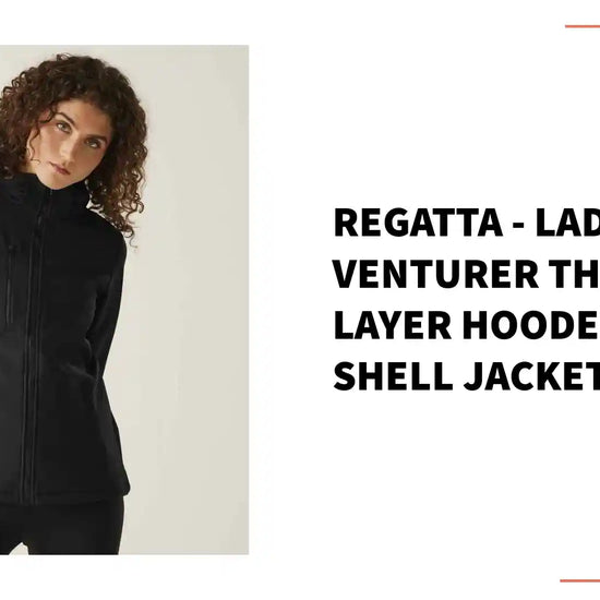 Regatta - Ladies Venturer Three Layer Hooded Soft Shell Jacket - RG636 BK/BK 10