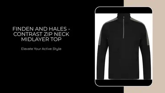Finden and Hales - Contrast Zip Neck Midlayer Top by@Outfy