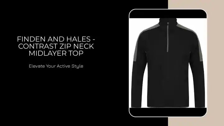 Finden and Hales - Contrast Zip Neck Midlayer Top by@Outfy