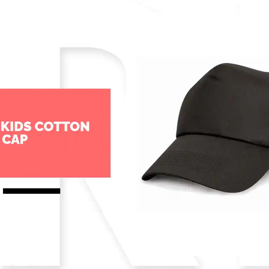 Result - Kids Cotton Cap - RC005B BLK ONE