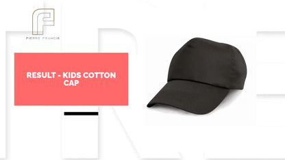 Result - Kids Cotton Cap - RC005B BLK ONE