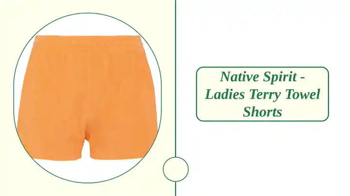 Native Spirit - Ladies Terry Towel Shorts by@Outfy