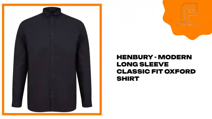 Henbury - Modern Long Sleeve Classic Fit Oxford Shirt by@Outfy