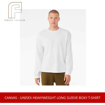 Canvas - Unisex Heavyweight Long Sleeve Boxy T-Shirt - CV3511 WHI XS
