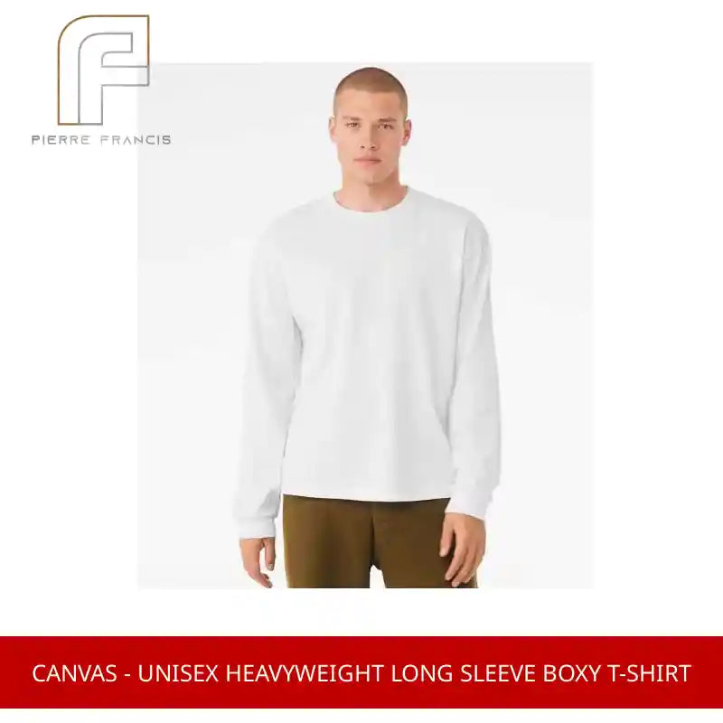 Canvas - Unisex Heavyweight Long Sleeve Boxy T-Shirt - CV3511 WHI XS