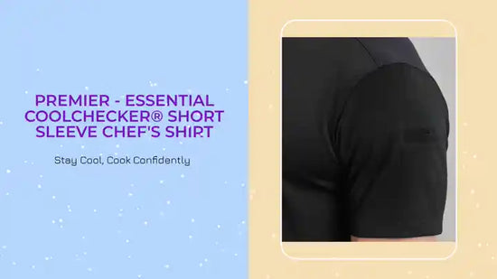 Premier - Essential Coolchecker&reg; Short Sleeve Chef's Shirt by@Outfy