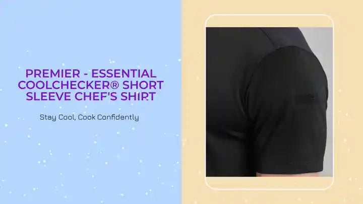 Premier - Essential Coolchecker&reg; Short Sleeve Chef's Shirt by@Outfy