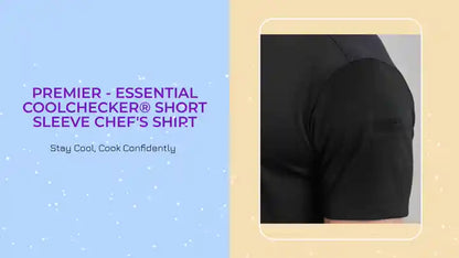 Premier - Essential Coolchecker&reg; Short Sleeve Chef's Shirt by@Outfy