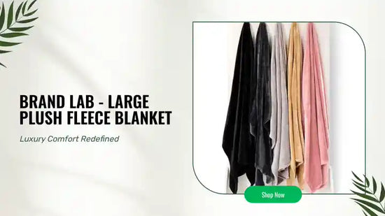 Brand Lab - Large Plush Fleece Blanket by@Outfy