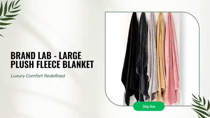 Brand Lab - Large Plush Fleece Blanket by@Outfy
