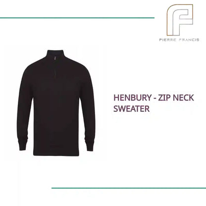 Henbury - Zip Neck Sweater by@Outfy