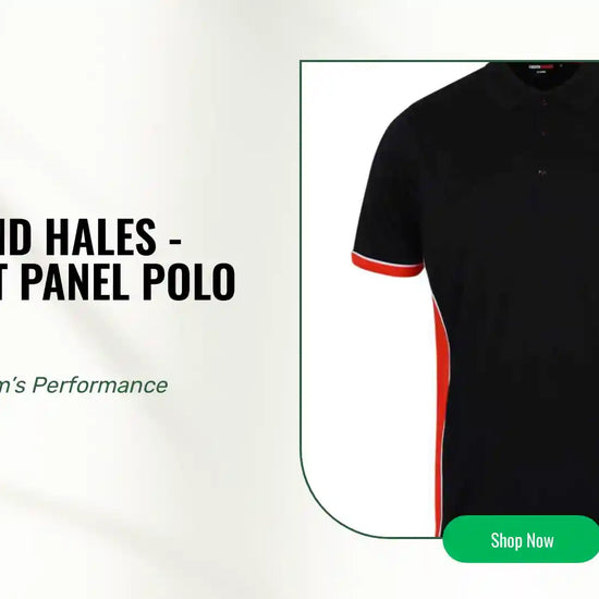Finden and Hales - Contrast Panel Polo Shirt - LV355 BK/RD XS