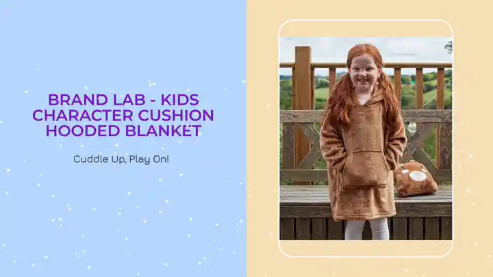 Brand Lab - Kids Character Cushion Hooded Blanket by@Outfy