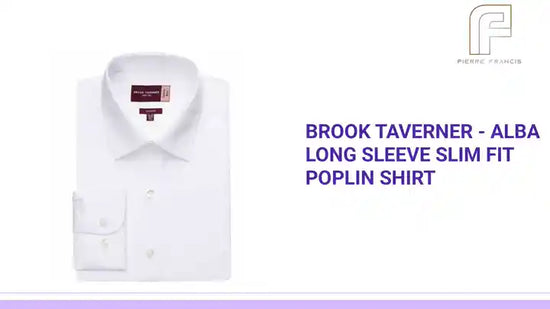 Brook Taverner - Alba Long Sleeve Slim Fit Poplin Shirt by@Outfy