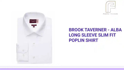 Brook Taverner - Alba Long Sleeve Slim Fit Poplin Shirt by@Outfy