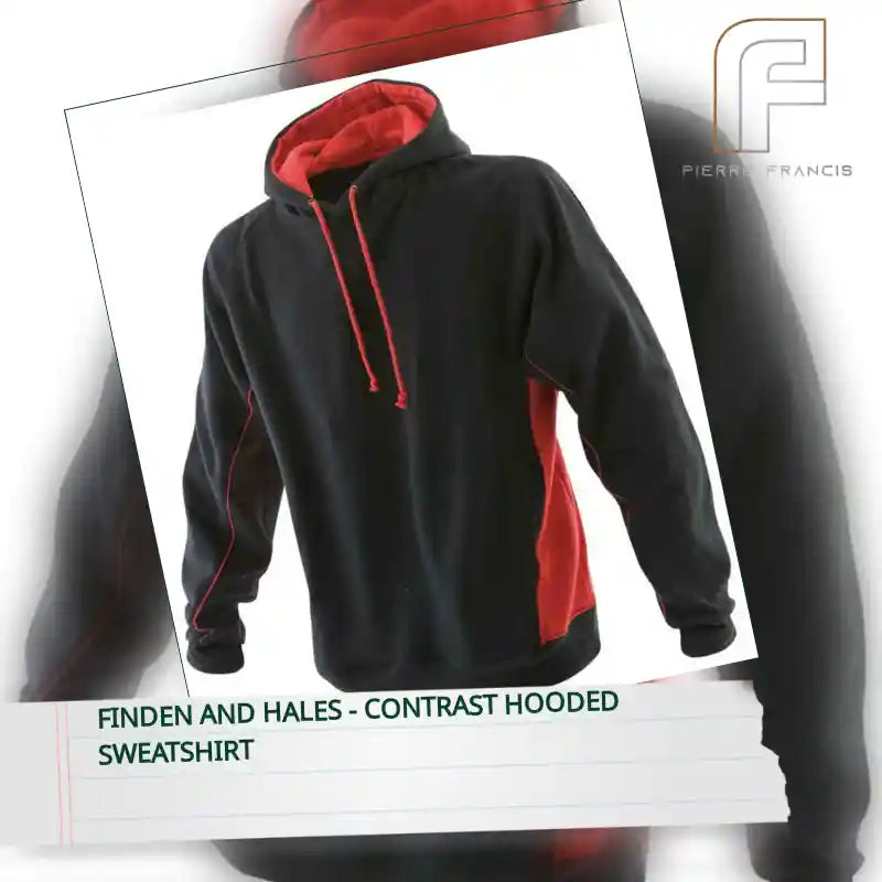 Finden and Hales - Contrast Hooded Sweatshirt by@Outfy