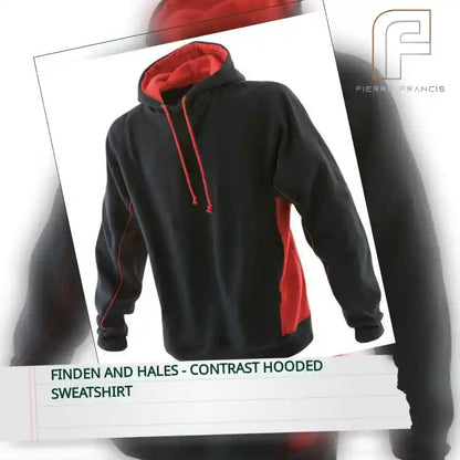 Finden and Hales - Contrast Hooded Sweatshirt by@Outfy