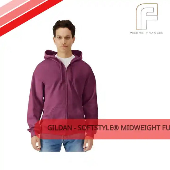 Gildan - SoftStyle&reg; Midweight Full Zip Hooded Sweatshirt by@Outfy