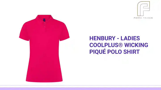 Henbury - Ladies Coolplus&reg; Wicking Piqu&eacute; Polo Shirt by@Outfy