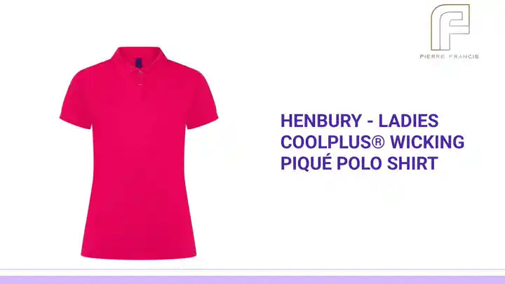 Henbury - Ladies Coolplus&reg; Wicking Piqu&eacute; Polo Shirt by@Outfy