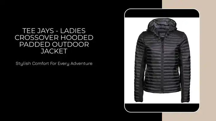 Tee Jays - Ladies Crossover Hooded Padded Outdoor Jacket by@Outfy