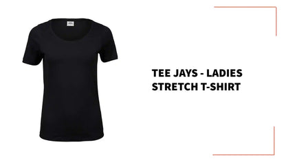 Tee Jays - Ladies Stretch T-Shirt - T450 BLK S