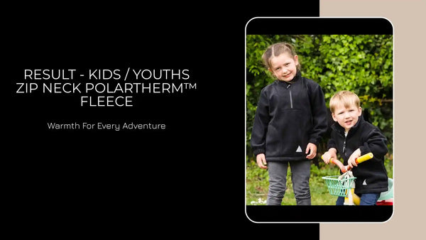 Result - Kids / Youths Zip Neck Polartherm™ Fleece - RS33B BLK 3-4