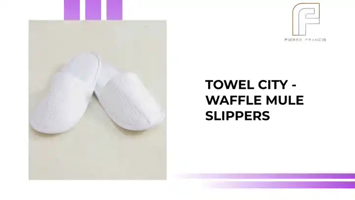 Towel City - Waffle Mule Slippers by@Outfy